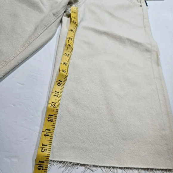 Hudson Womens Freya Low-Rise Size 24 Burmuda Skater Short Raw Hem Beige Raw Hem - Picture 10 of 16